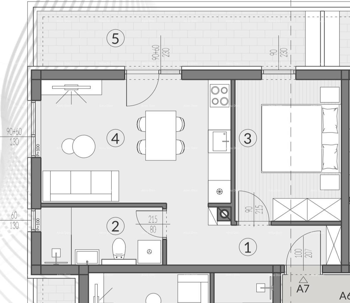 Appartamenti in vendita in un nuovo progetto moderno, Pola, A7