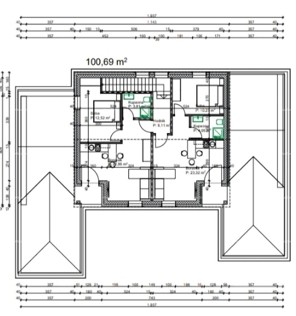 Terreno edificabile, 801 m2, con permesso di costruzione definitivo, Kršan