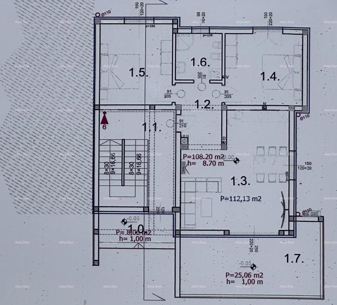 Nuovo progetto, Barbariga! Appartamento al piano terra con giardino e parcheggio, a 500 m dal mare