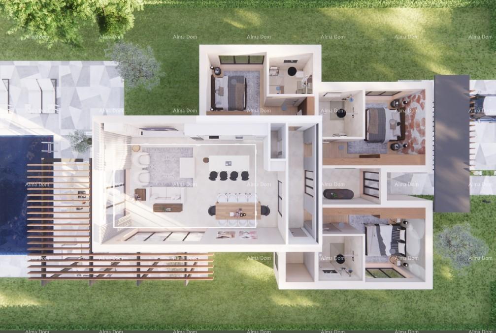 Ville di lusso in vendita, design moderno con piscine, dintorni di Dignano! VA