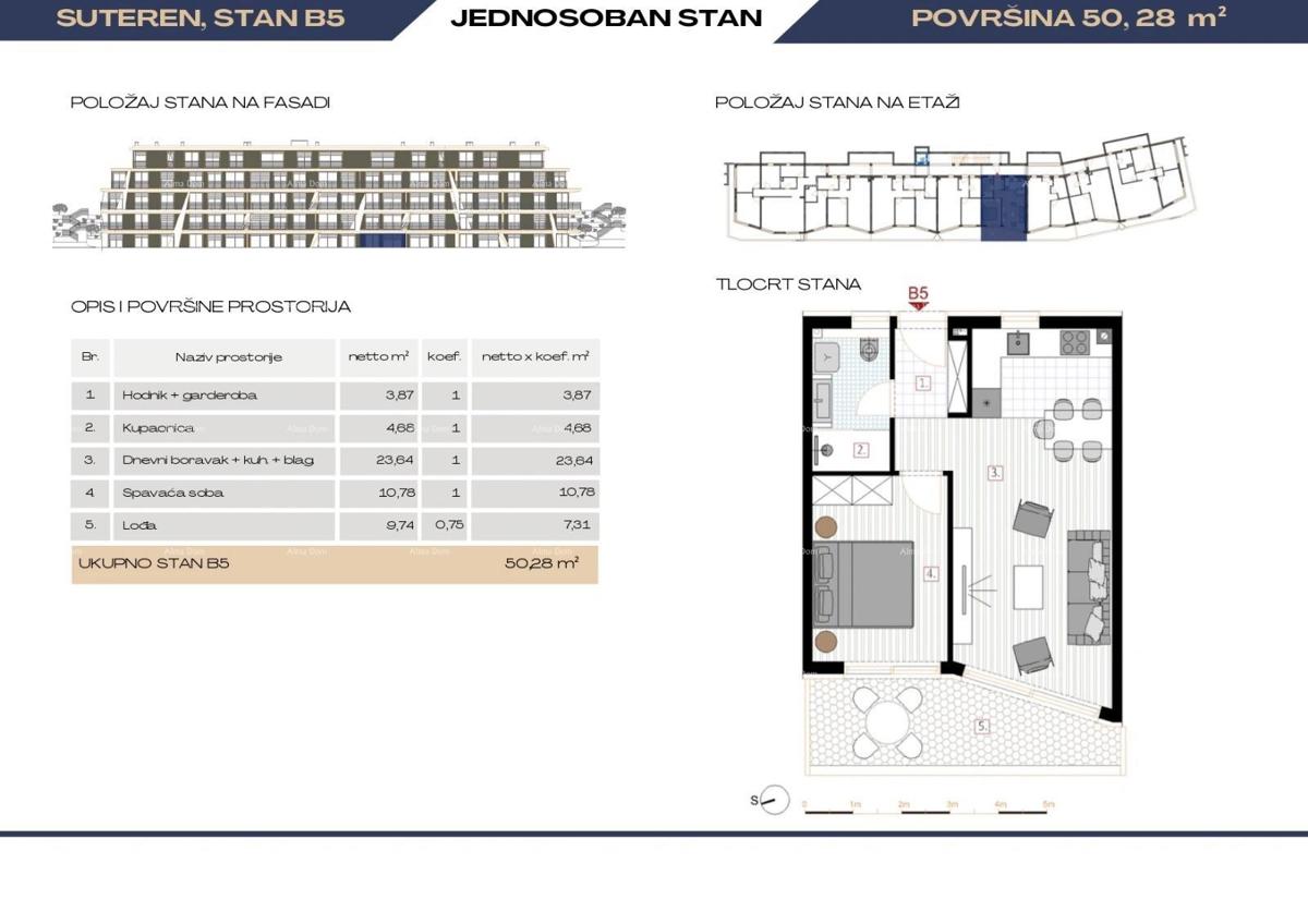 Vendita di appartamenti moderni in un edificio esclusivo con vista sulla marina, Pula! B5