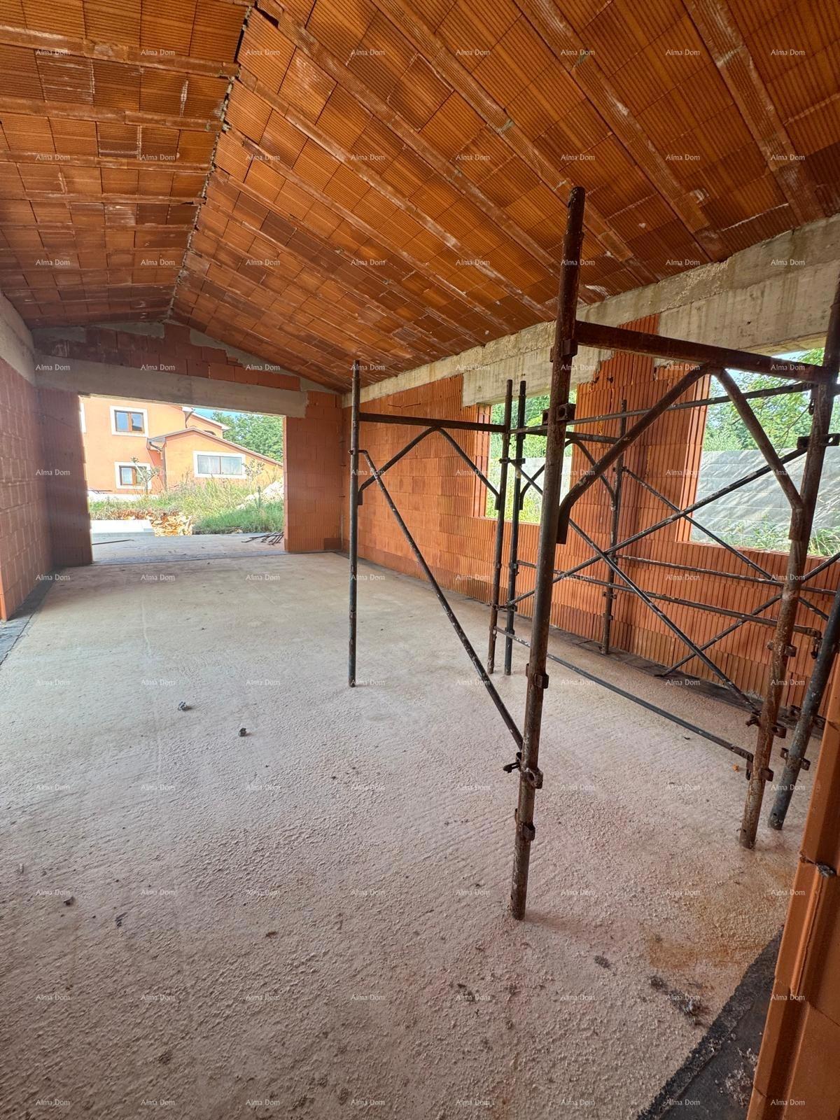 In vendita casa a piano terra con piscina - attualmente in fase di roh bau, Sveti Petar u Šumi - vicino a Pazin!