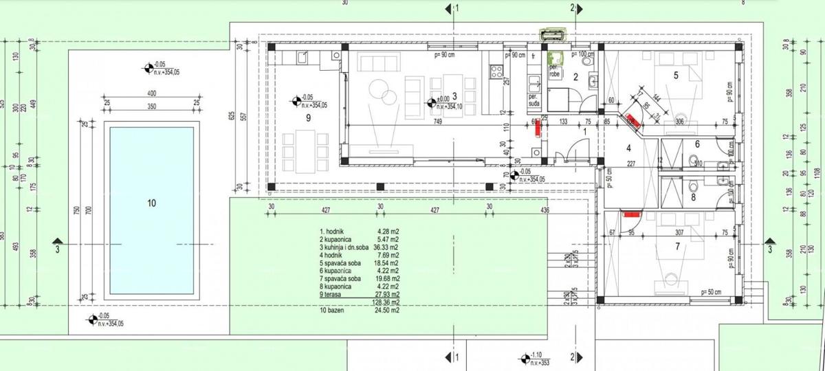 In vendita casa a piano terra con piscina - attualmente in fase di roh bau, Sveti Petar u Šumi - vicino a Pazin!