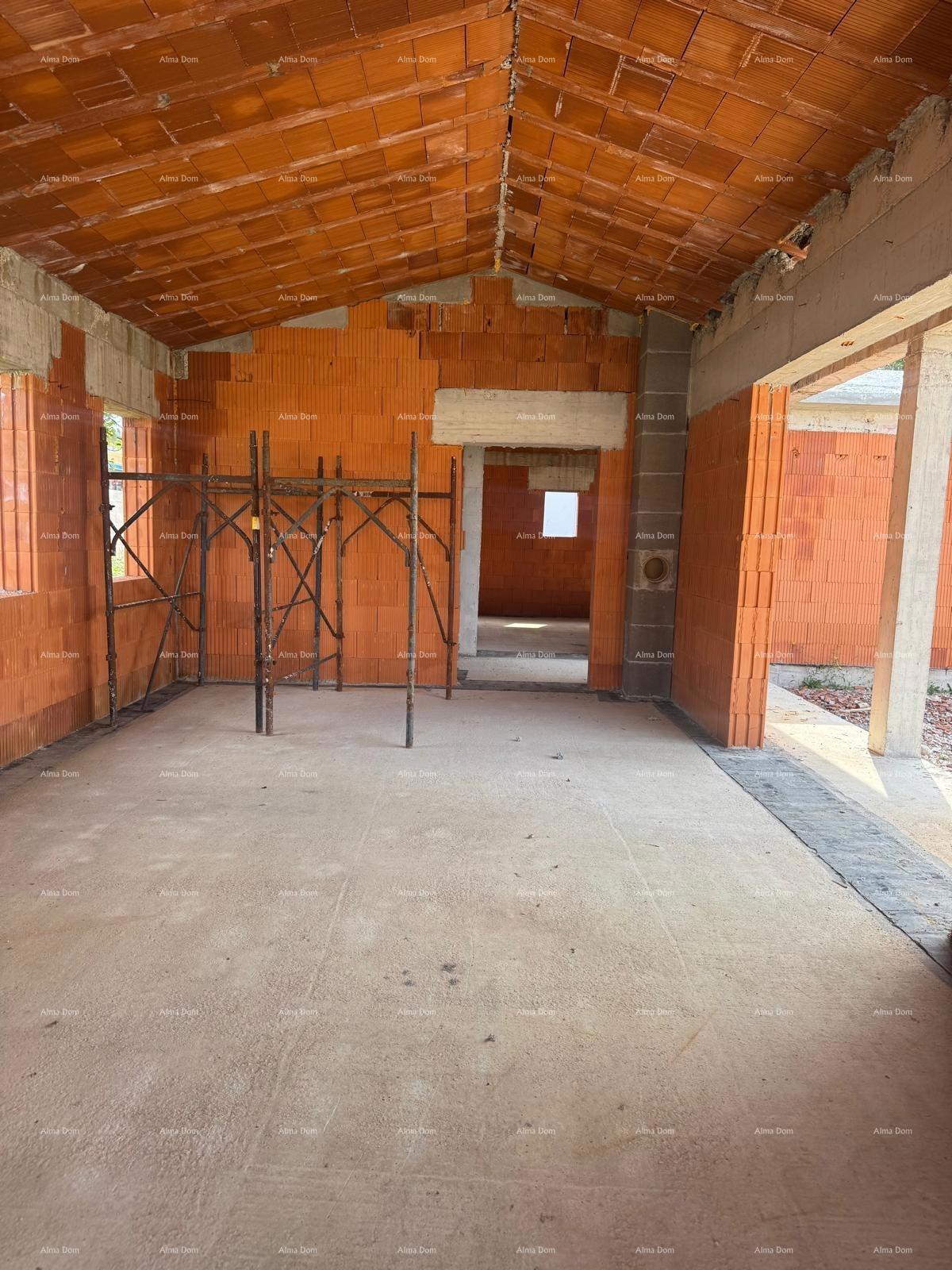 In vendita casa a piano terra con piscina - attualmente in fase di roh bau, Sveti Petar u Šumi - vicino a Pazin!