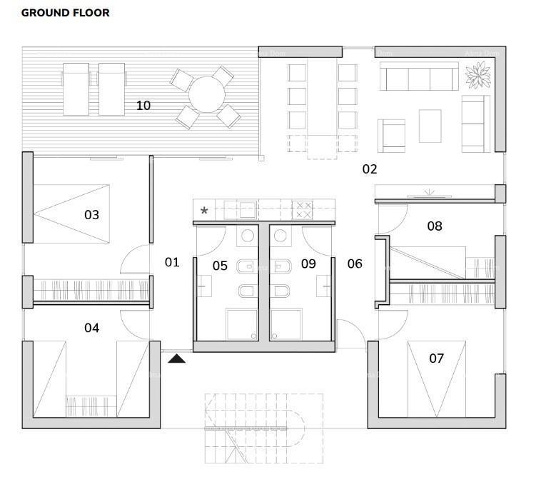 Vendita di appartamenti in nuova costruzione con due posti auto, a 5 minuti dalla spiaggia, Umago! A 16