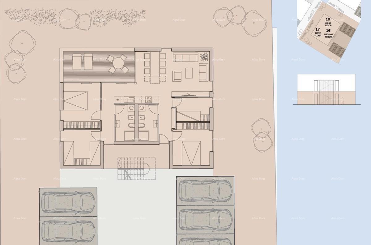 Vendita di appartamenti in nuova costruzione con due posti auto, a 5 minuti dalla spiaggia, Umago! A 16