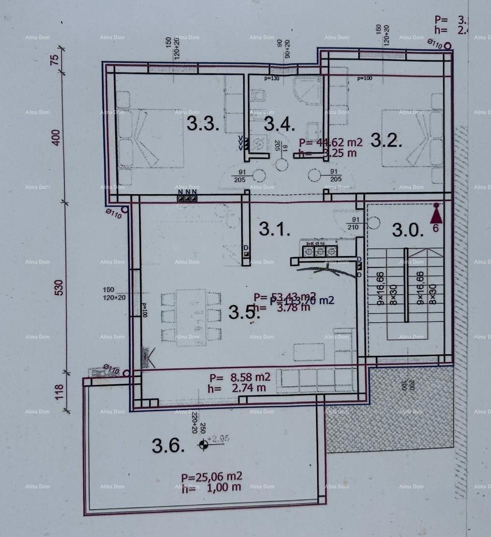 Nuovo progetto, Barbariga! Appartamento con giardino e parcheggio a 500 m dal mare