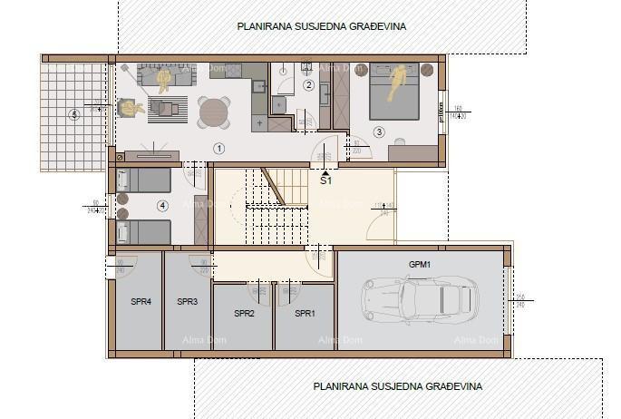 Vendita - appartamento al piano terra, in un nuovo complesso residenziale, Valdebek, Pula! Zg3 S1