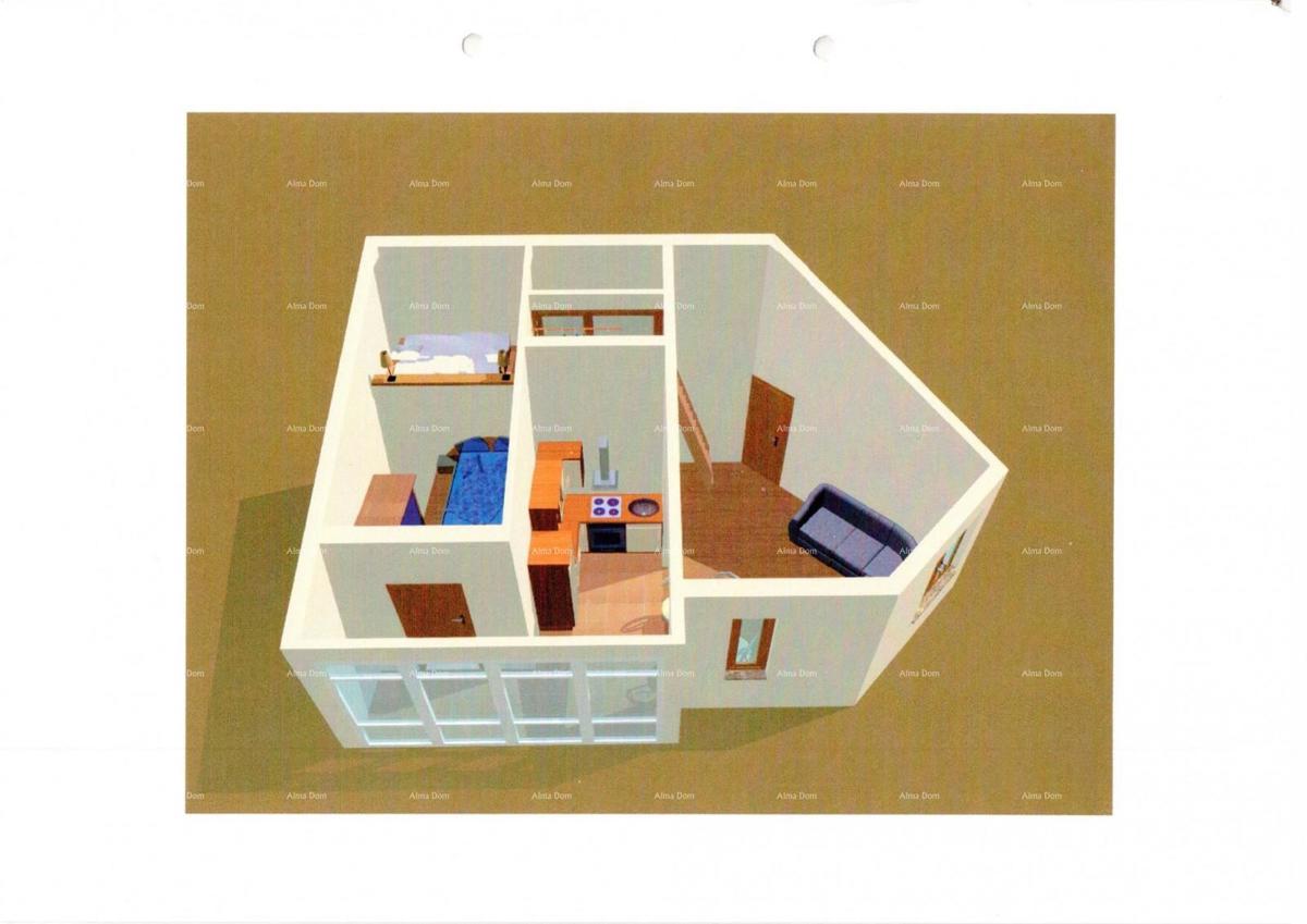 Červar Porat – Appartamento bilocale con galleria, 100 m dal mare