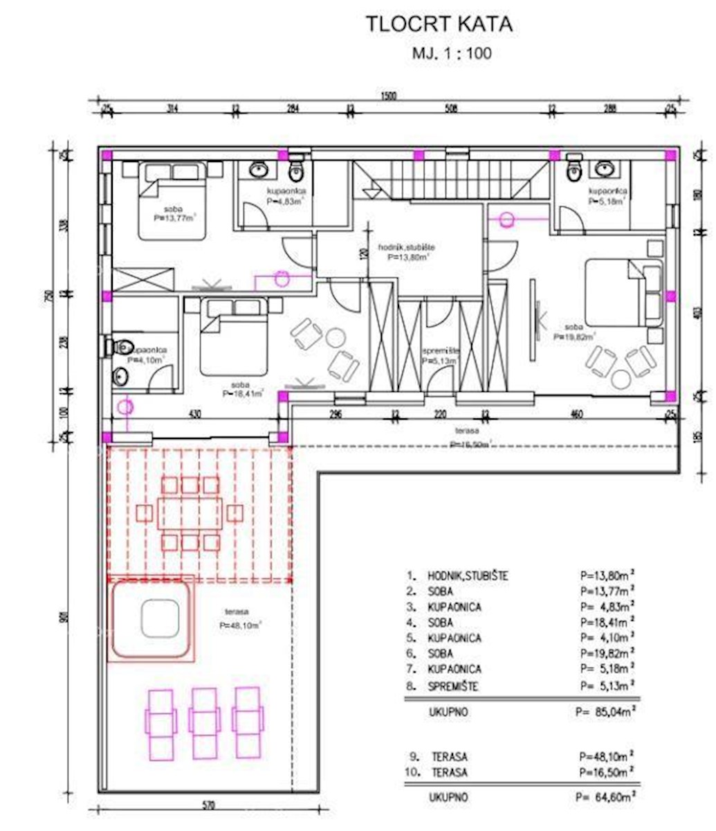 Terreno edificabile con progetto di villa con piscina, Rebići