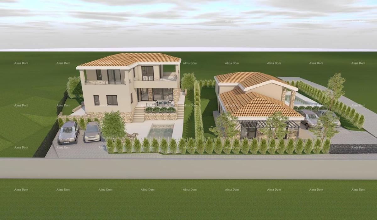 Istra. Bibići. Vendita di terreno edificabile con progetto, Bibići