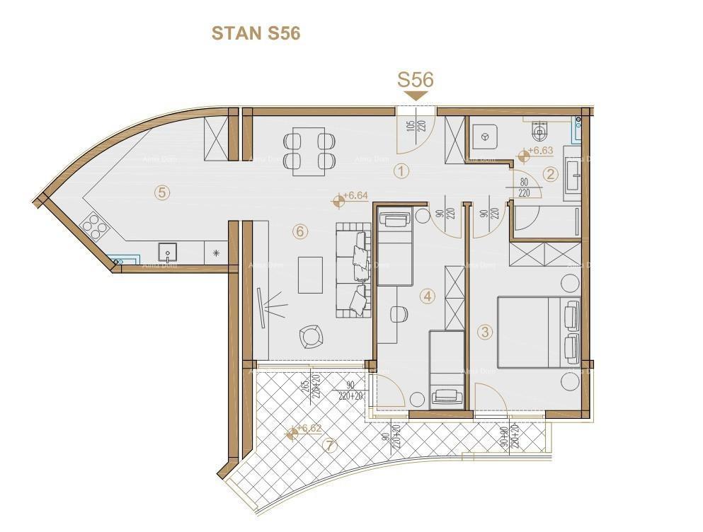 Parenzo, edificio residenziale e commerciale in costruzione con appartamenti e garage sotterranei