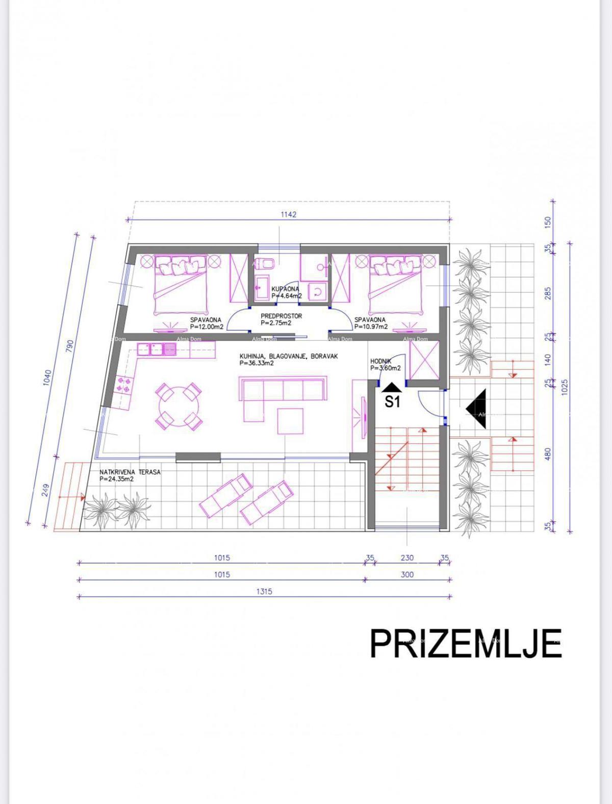 Medulin, Mukalba – Terreno edificabile con costruzione in corso.