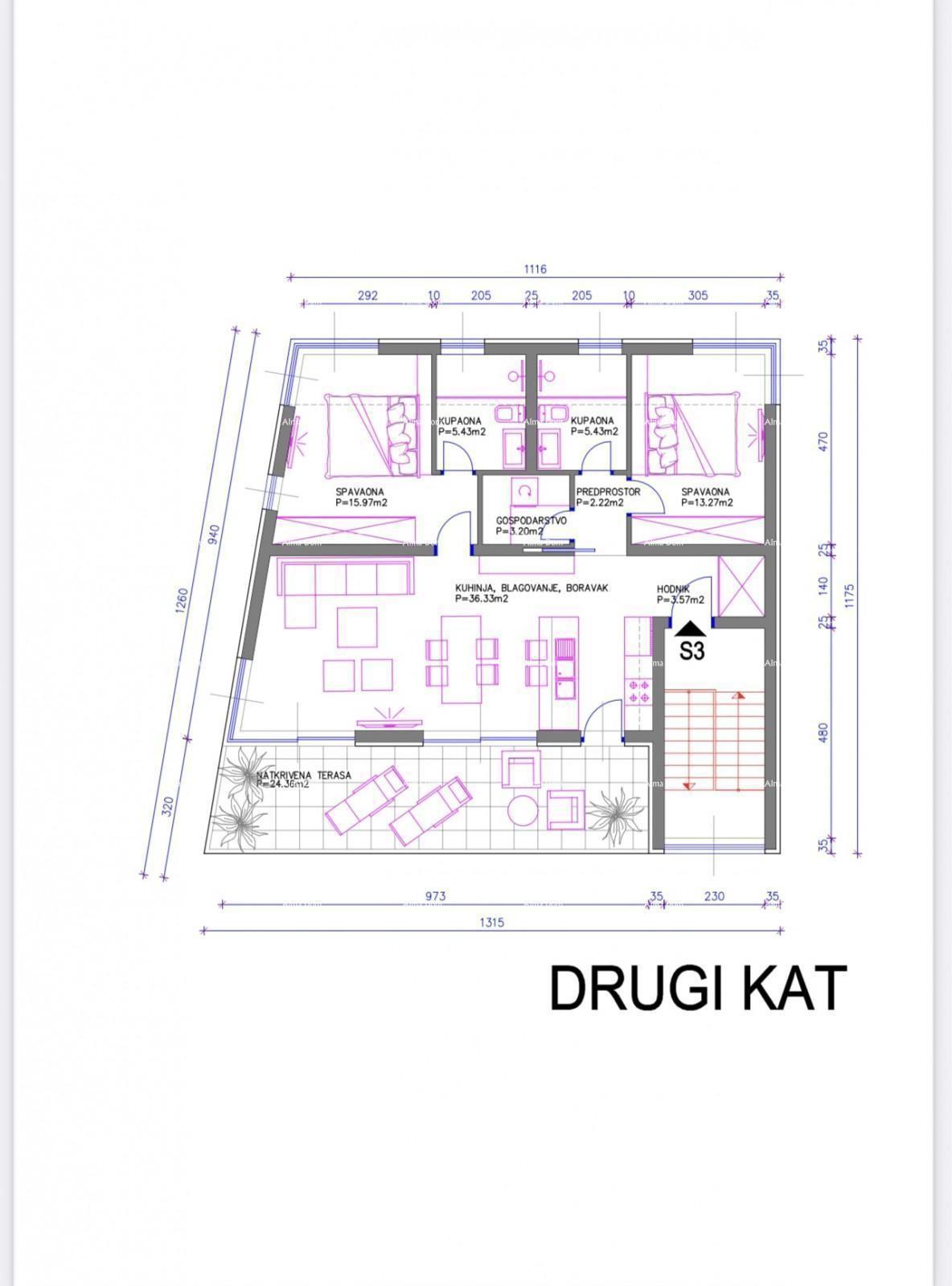 Medulin, Mukalba – Terreno edificabile con costruzione in corso.