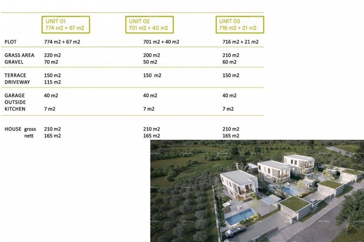 POMER - Terreno edificabile in vendita vicino al mare / progetto per 3 ville di lusso