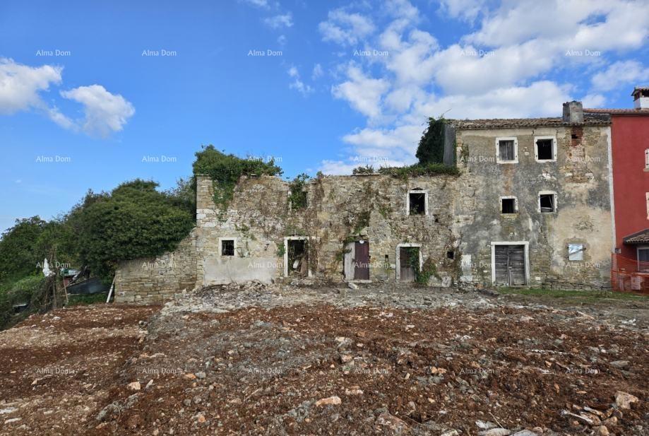 Buje – casa in pietra istriana con vista sul mare e sul paesaggio