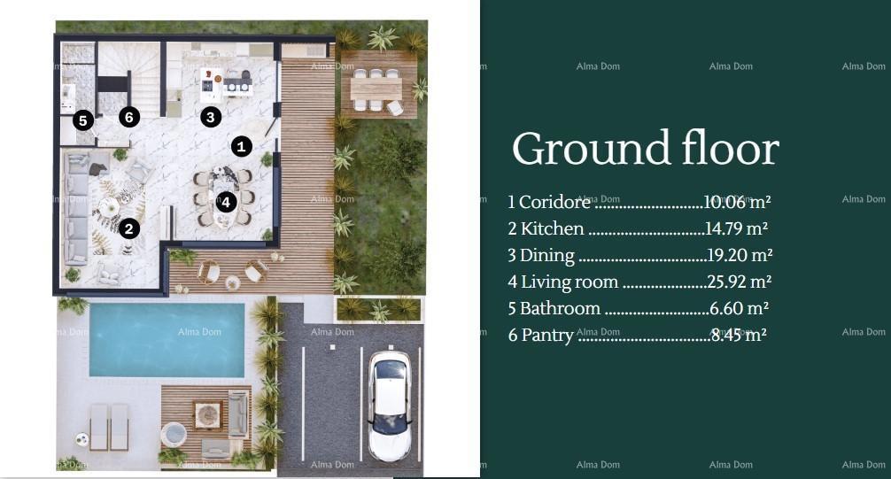 Vendita di ville moderne in una bellissima zona residenziale, Umago