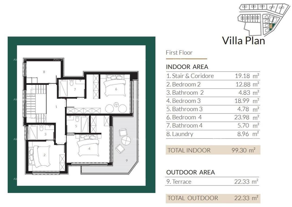 Vendita di ville moderne in una bellissima zona residenziale, Umago