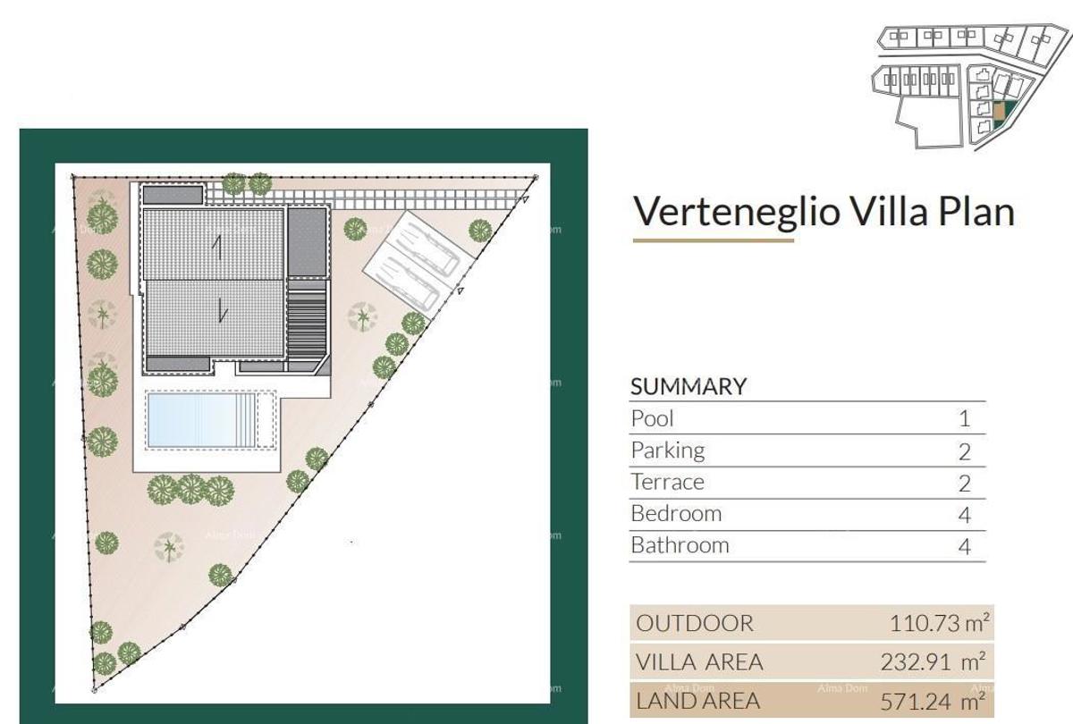 Vendita di ville moderne in una bellissima zona residenziale, Umago