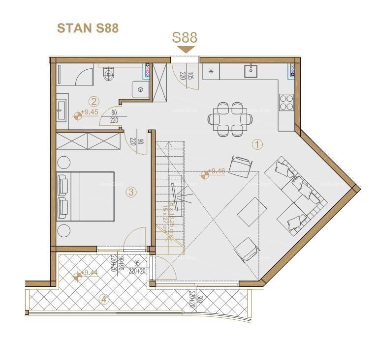 Parenzo, edificio residenziale e commerciale in costruzione con appartamenti e garage sotterranei