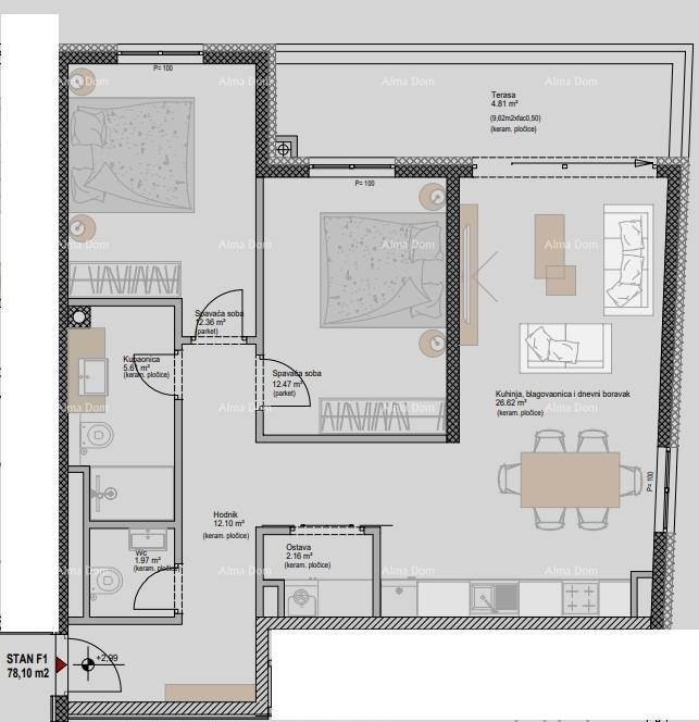 Appartamenti in vendita in un moderno edificio di nuova costruzione, nel centro di Parenzo!