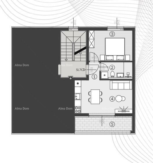 Vendita di appartamenti nel nuovo complesso residenziale, Štinjan! 7C