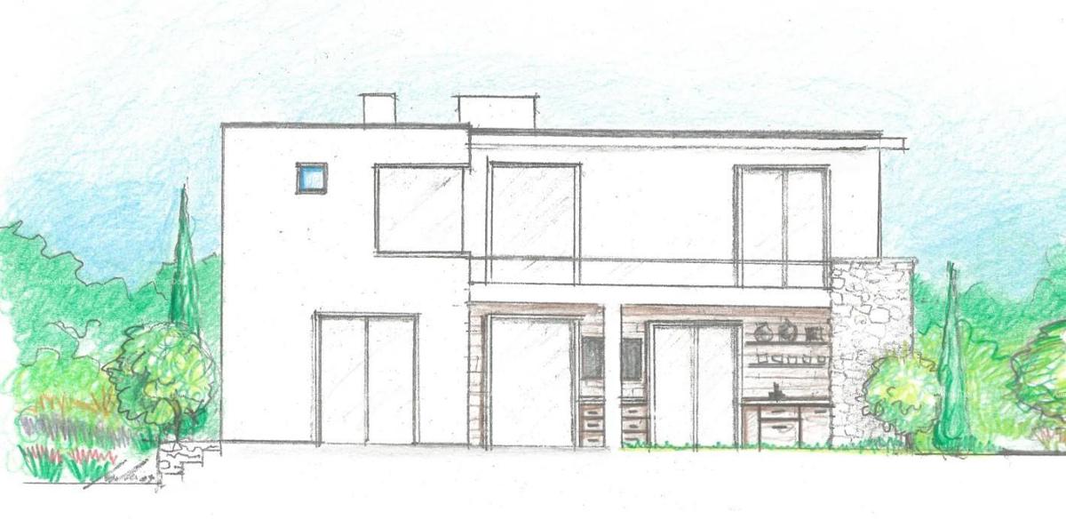 Terreno edificabile con permesso e costruzione avviata a Svetvinčent, 586 m²