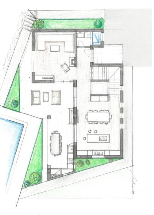Terreno edificabile con permesso e costruzione avviata a Svetvinčent, 586 m²