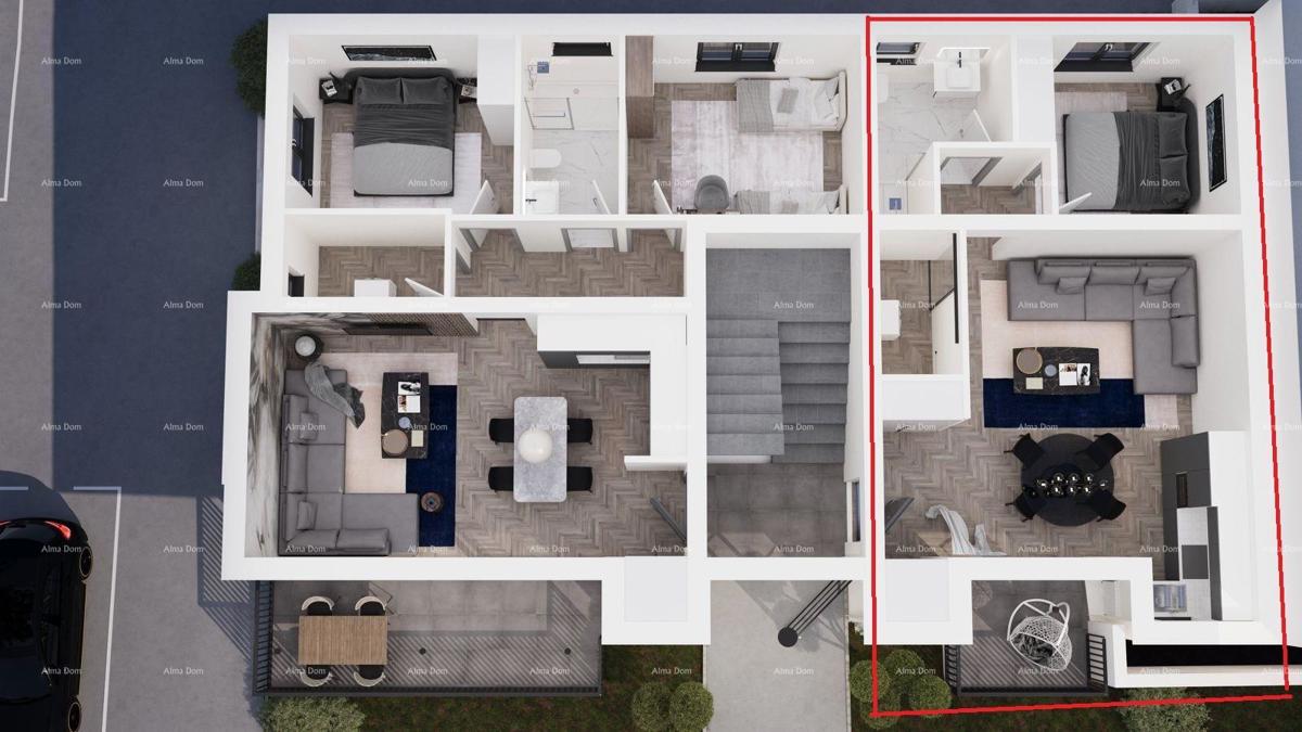 ŽMINJ - confortevole appartamento al primo piano, ideale per una famiglia (Appartamento G)