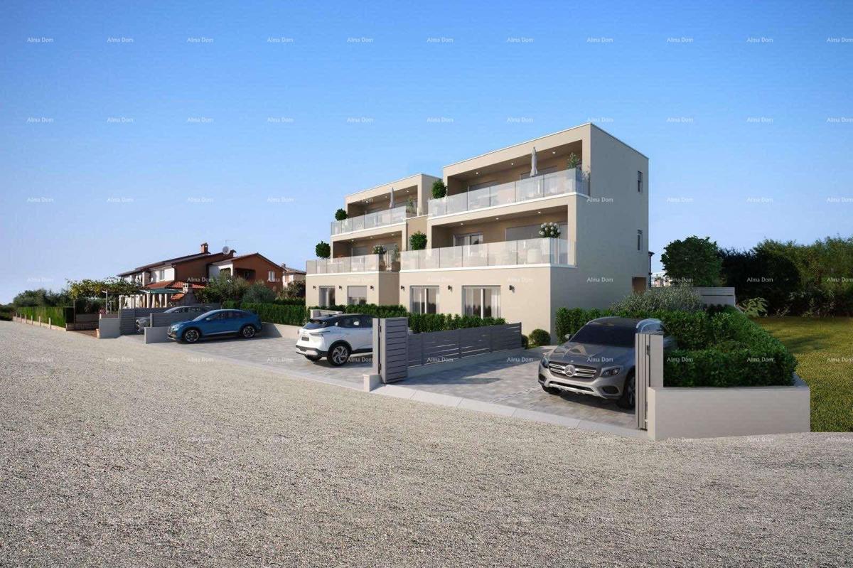 Moderna nuova costruzione con due appartamenti e vista panoramica sul mare – Žbandaj, Poreč