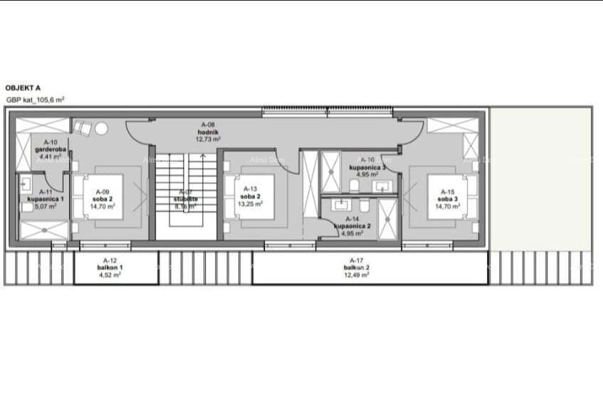 Kanfanar, casa moderna in fase di Roh-bau