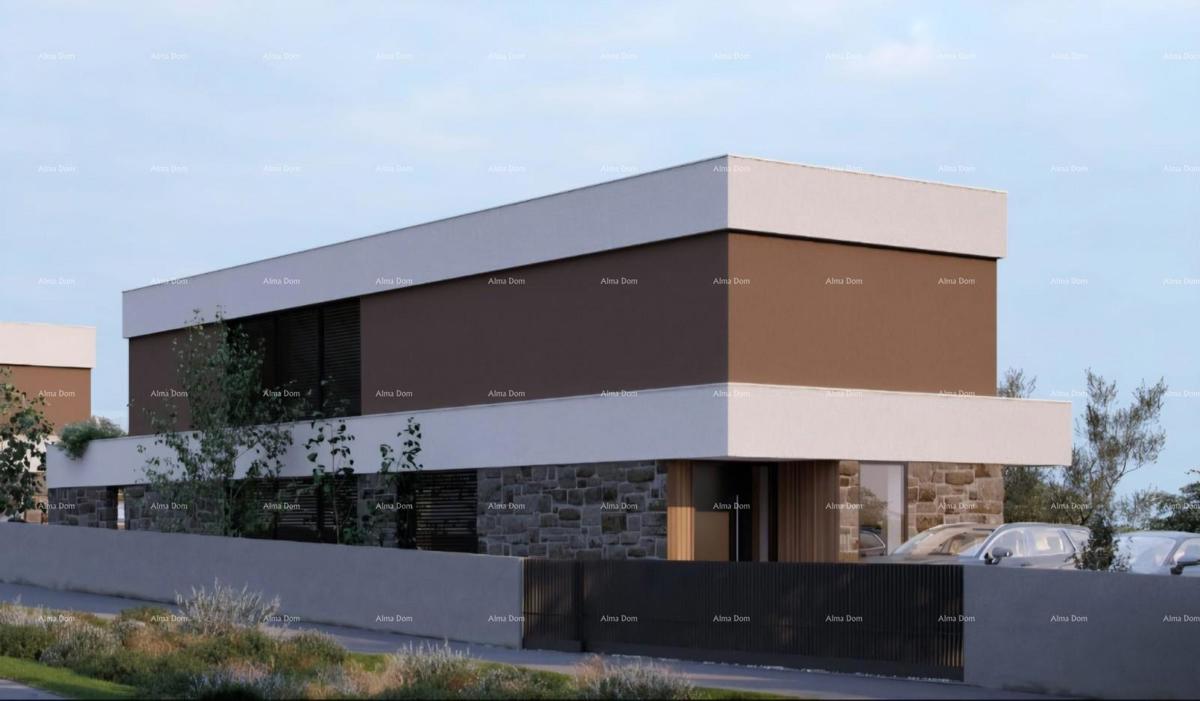 Kanfanar, casa moderna in fase di Roh-bau
