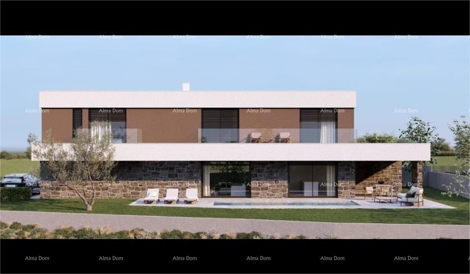 Kanfanar, casa moderna in fase di Roh-bau