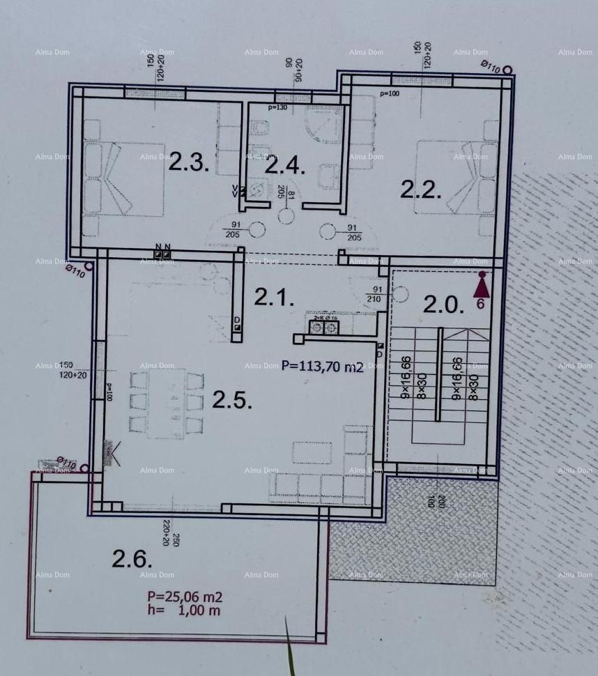 Nuovo progetto, Barbariga! Appartamento con giardino e parcheggio a 500 m dal mare