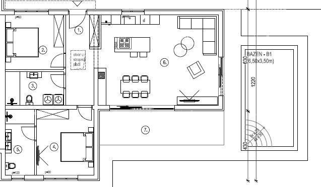 Moderna villa duplex con piscina in vendita, Kožljani, Barban!