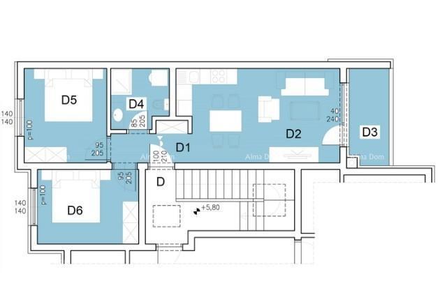 Vendita - Appartamento moderno in un nuovo complesso residenziale privato a Šijana, Pola! F-C