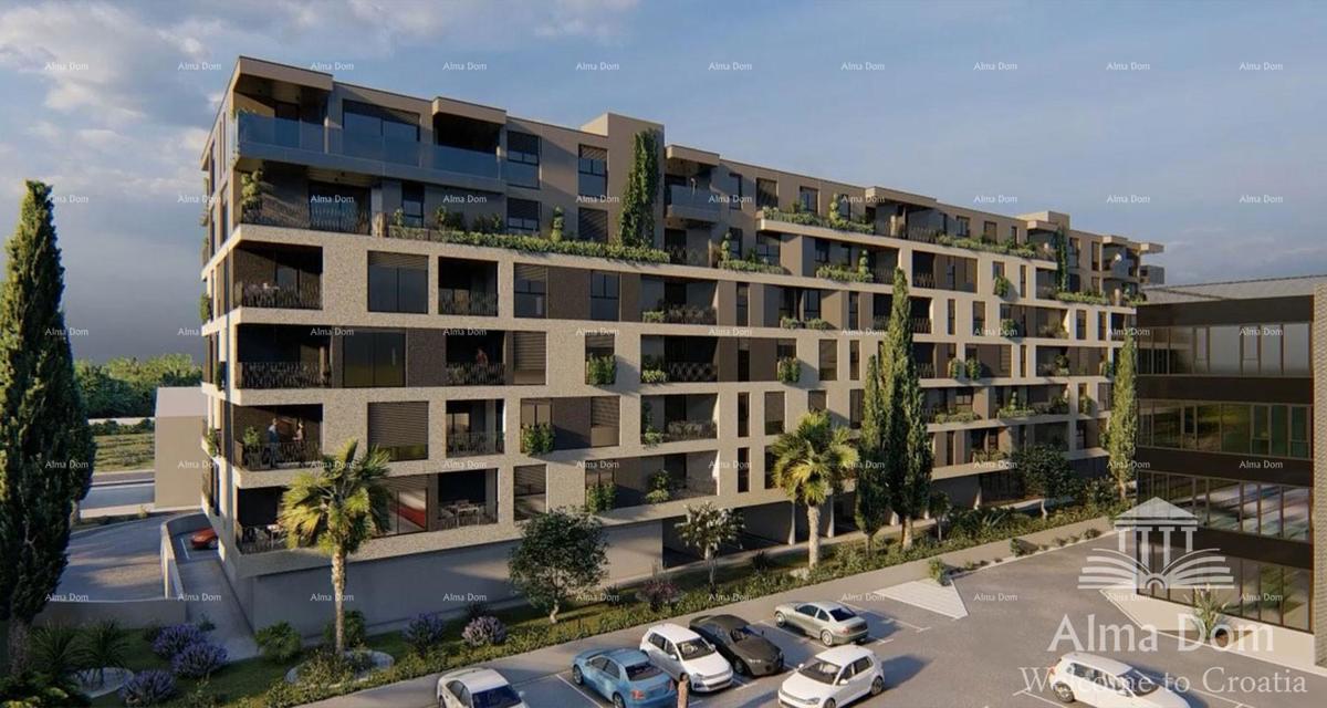 Pula, nuovo progetto! Edificio residenziale moderno con ascensore, vicino al centro. Iniziati i lavori di costruzione nelle immediate vicinanze del centro commerciale City Mall.