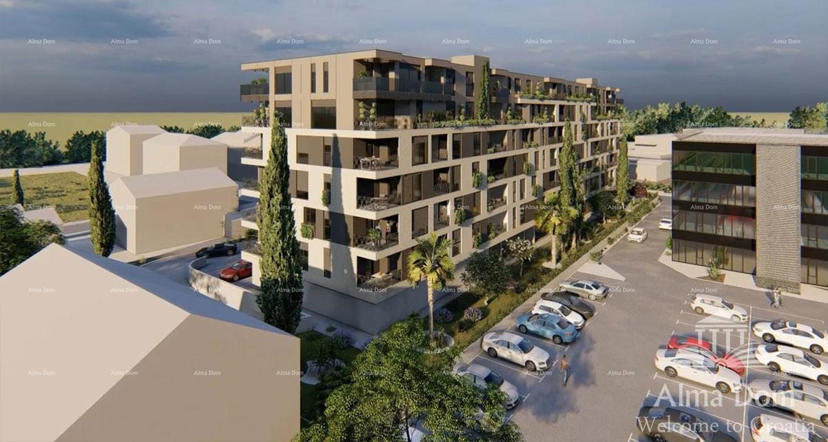 Pula, nuovo progetto! Edificio residenziale moderno con ascensore, vicino al centro. Iniziati i lavori di costruzione nelle immediate vicinanze del centro commerciale City Mall.