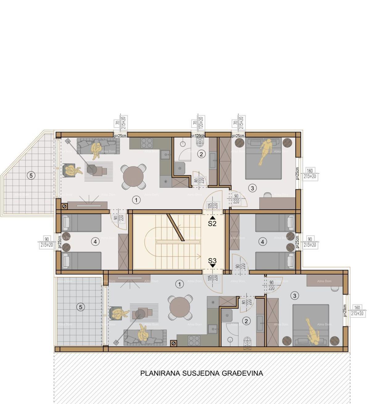 Vendita - appartamento al primo piano, in un nuovo complesso residenziale, Pula!