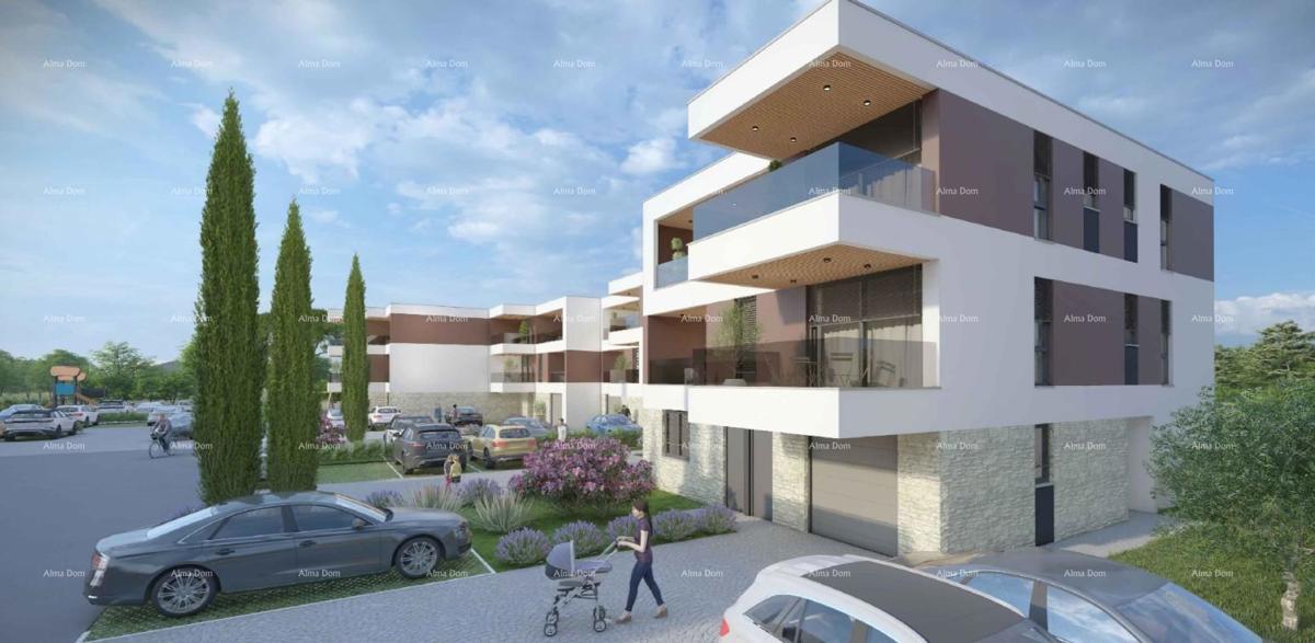 Vendita - appartamento in nuova costruzione con garage, posto auto e cantina, Pula!