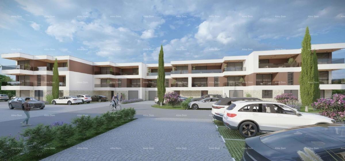 Vendita - appartamento in nuova costruzione con garage, posto auto e cantina, Pula!