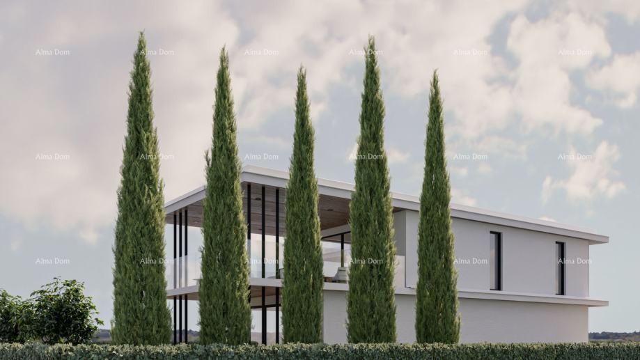 Kaštelir – moderna villa con piscina e vista mare