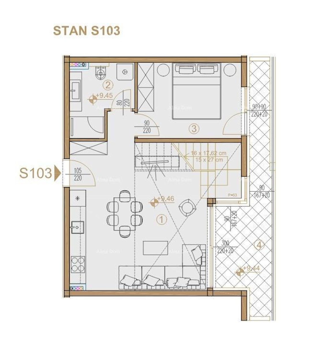 Parenzo, edificio residenziale e commerciale in costruzione con appartamenti e garage sotterranei