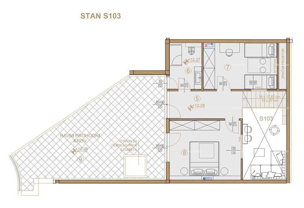 Parenzo, edificio residenziale e commerciale in costruzione con appartamenti e garage sotterranei