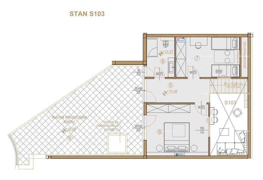 Parenzo, edificio residenziale e commerciale in costruzione con appartamenti e garage sotterranei