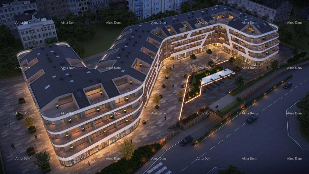 Parenzo, edificio residenziale e commerciale in costruzione con appartamenti e garage sotterranei