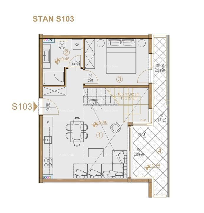 Parenzo, edificio residenziale e commerciale in costruzione con appartamenti e garage sotterranei