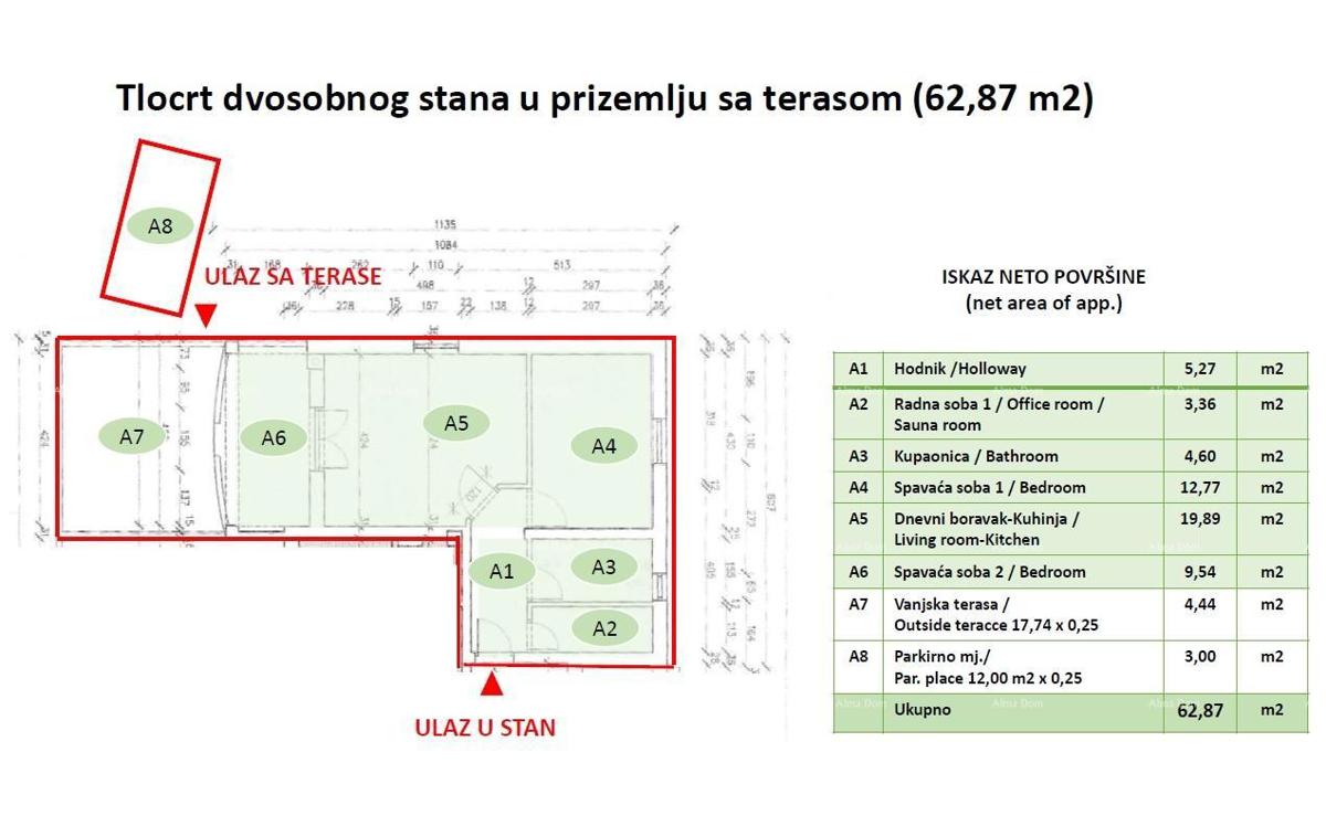 Pula Veli Vrh.Appartamento al Piano Terra, Nuova Costruzione, Vicino al Centro!