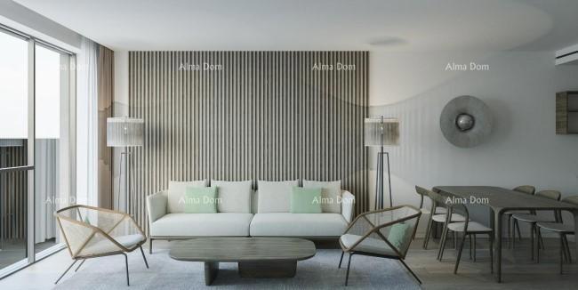 Umag, resort di lusso e bellezza! Vendita di appartamenti nel resort con piscina infinity condivisa sul tetto di 105m!
