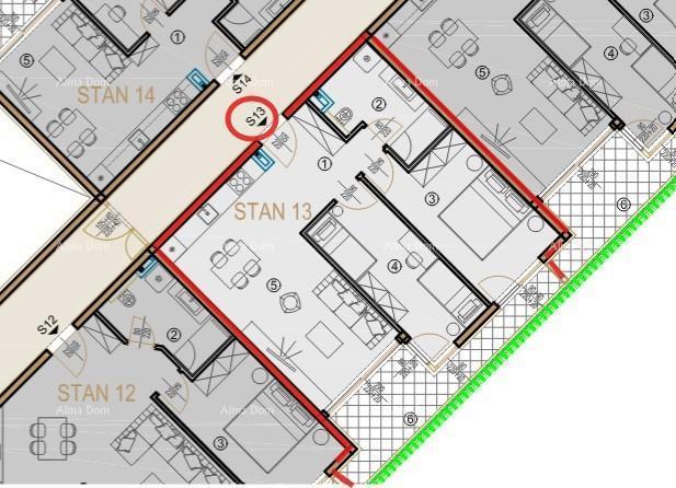 Poreč - vendita di un appartamento in un complesso moderno a uso misto. S13